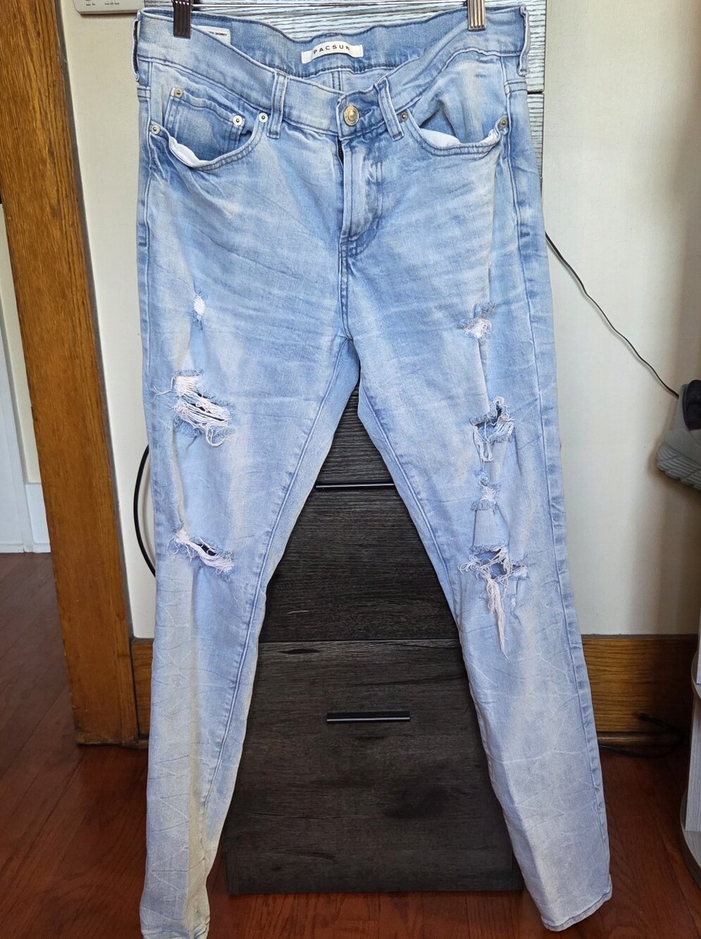 PacSun Light Blue Ripped Skinny Jeans